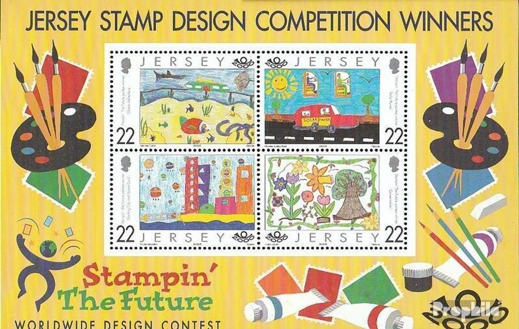 Briefmarken GB - Jersey 2000 Mi Block25 (kompl.Ausg.) postfrisch Malen