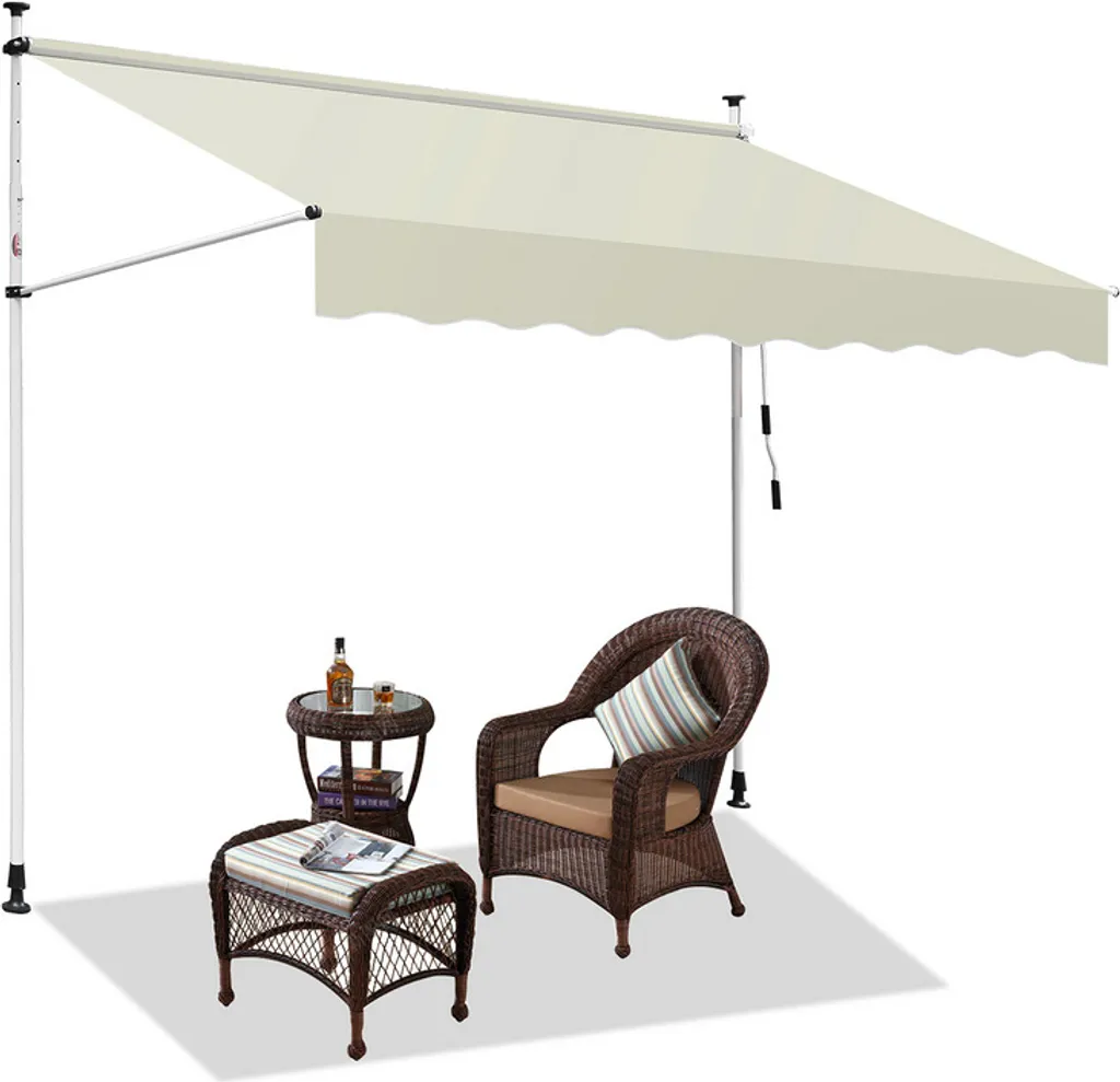 Tenda da Sole per Balcone 300 cm Hengda Beige | Montaggio Telescopico