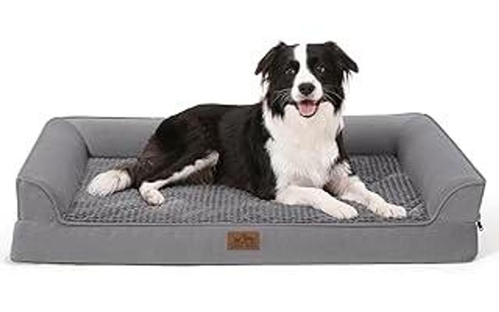 Orthopädisches Hundebett für große Hunde, waschbares Hundesofa, groß, stützendes Schaumstoff-Haustier-Couch-Bett mit abnehmbarem, waschbarem B...