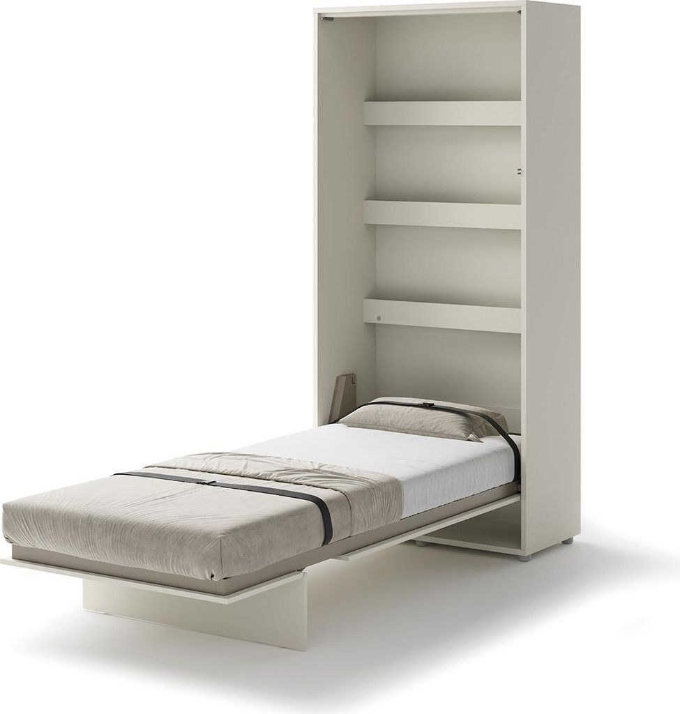Schrankbett 90 x 200 Vertikal BC-03 Kaschmir LENART BED CONCEPT Wandklappbett