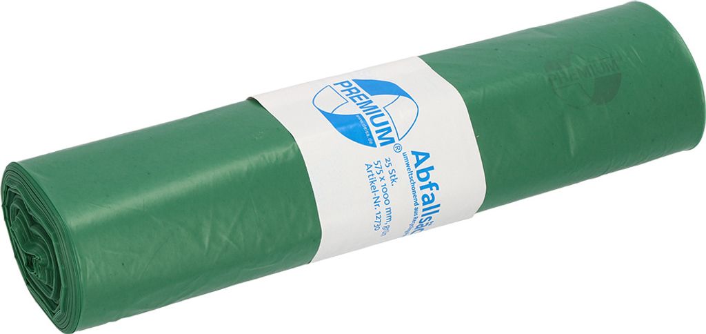 Deiss PREMIUM Müllsäcke grün, Typ 60, 70 Liter, 575 x 1000 mm, 25 Säcke