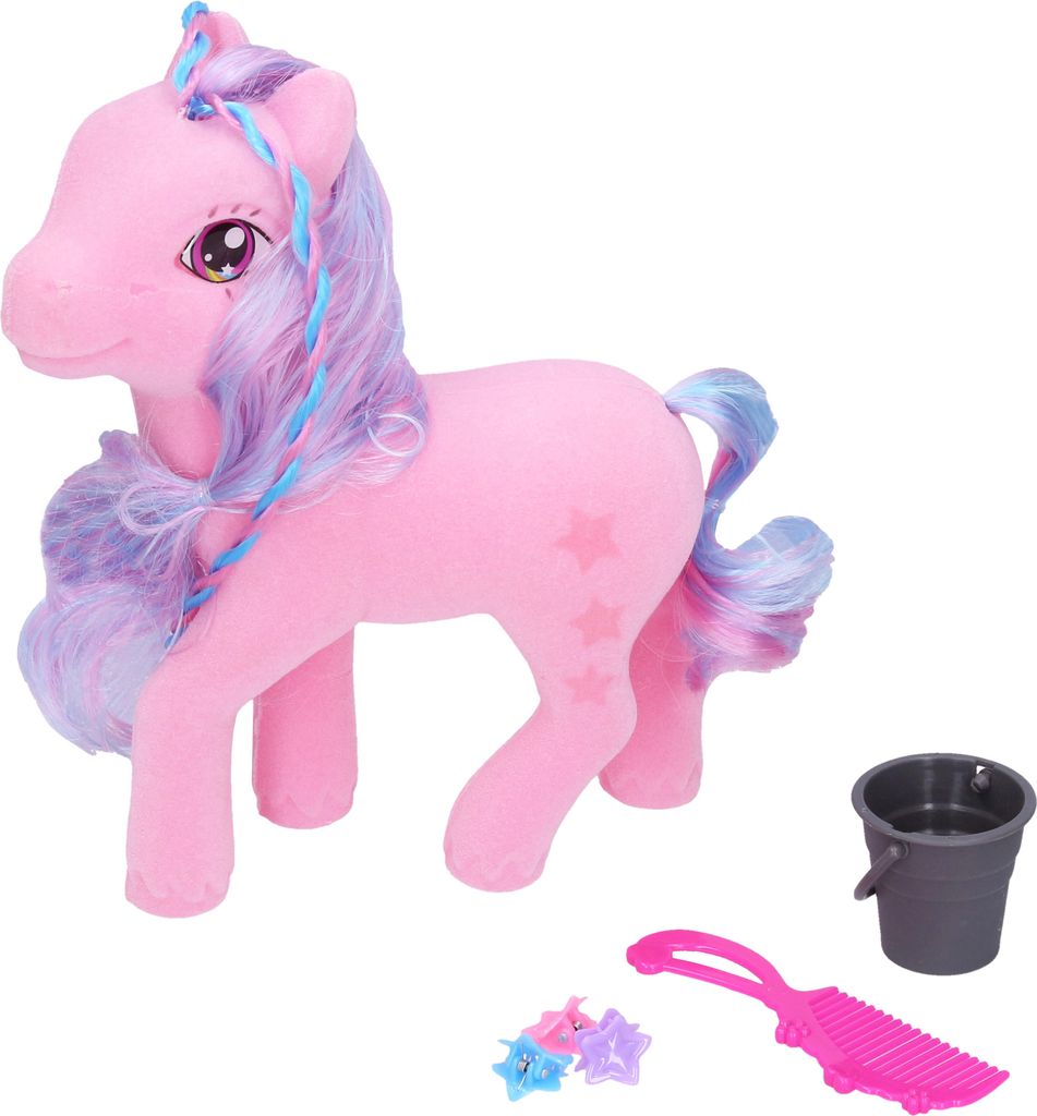 Pony mit Zöpfen zum Kämmen, 22 cm