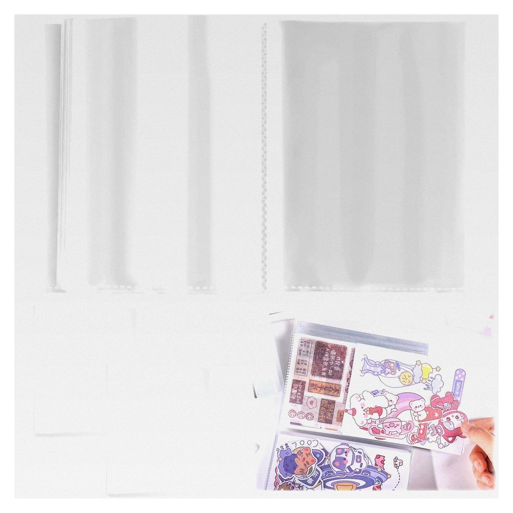 2 Stück A6 Fotoalbum Transparent, Kunststoffhülle, Mini-Aufbewahrungsbroschüre
