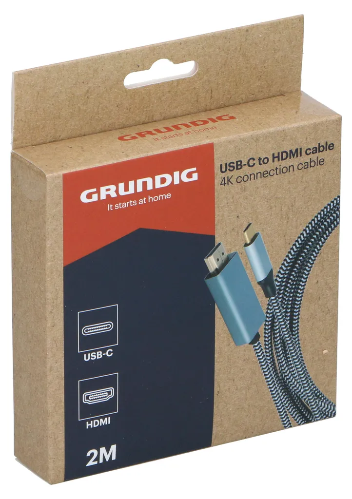 Câble USB C HDMI 4K Durable de 2m - Qualité d'Image Haute Résolution - 4