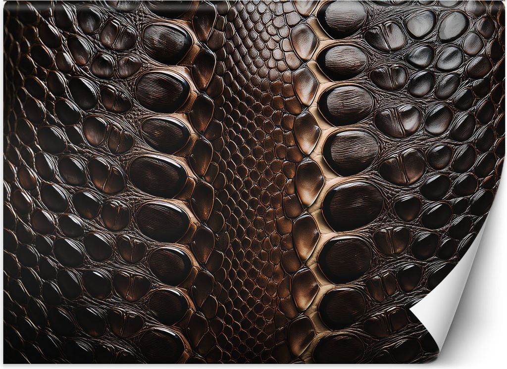 Vlies fototapete Schlangenhaut Tiere 350x245 cm Feeby Braun inkl. Kleber einfache Montage