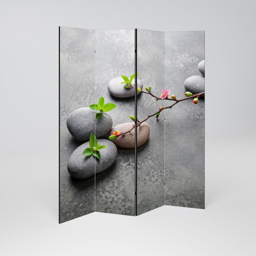 SpaceRebels Paravent Raumteiler - 4-teilig Raumtrenner, Druck 2-Seite - Raumtrenner - Trennwand Wohnung - Room Divider - Spanische Wand Deko Modern...