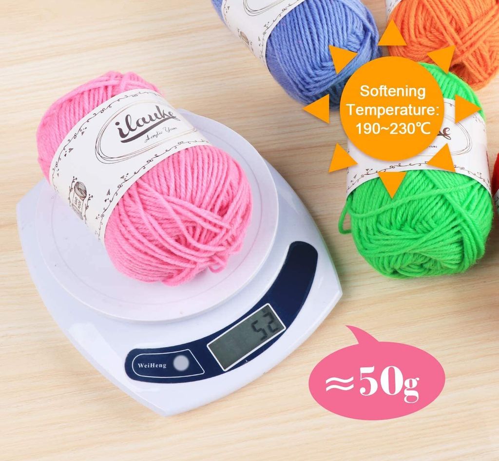 Häkelgarn Set,12 Farben*50g Dicke Wolle Zum Häkeln und Produktbild 8