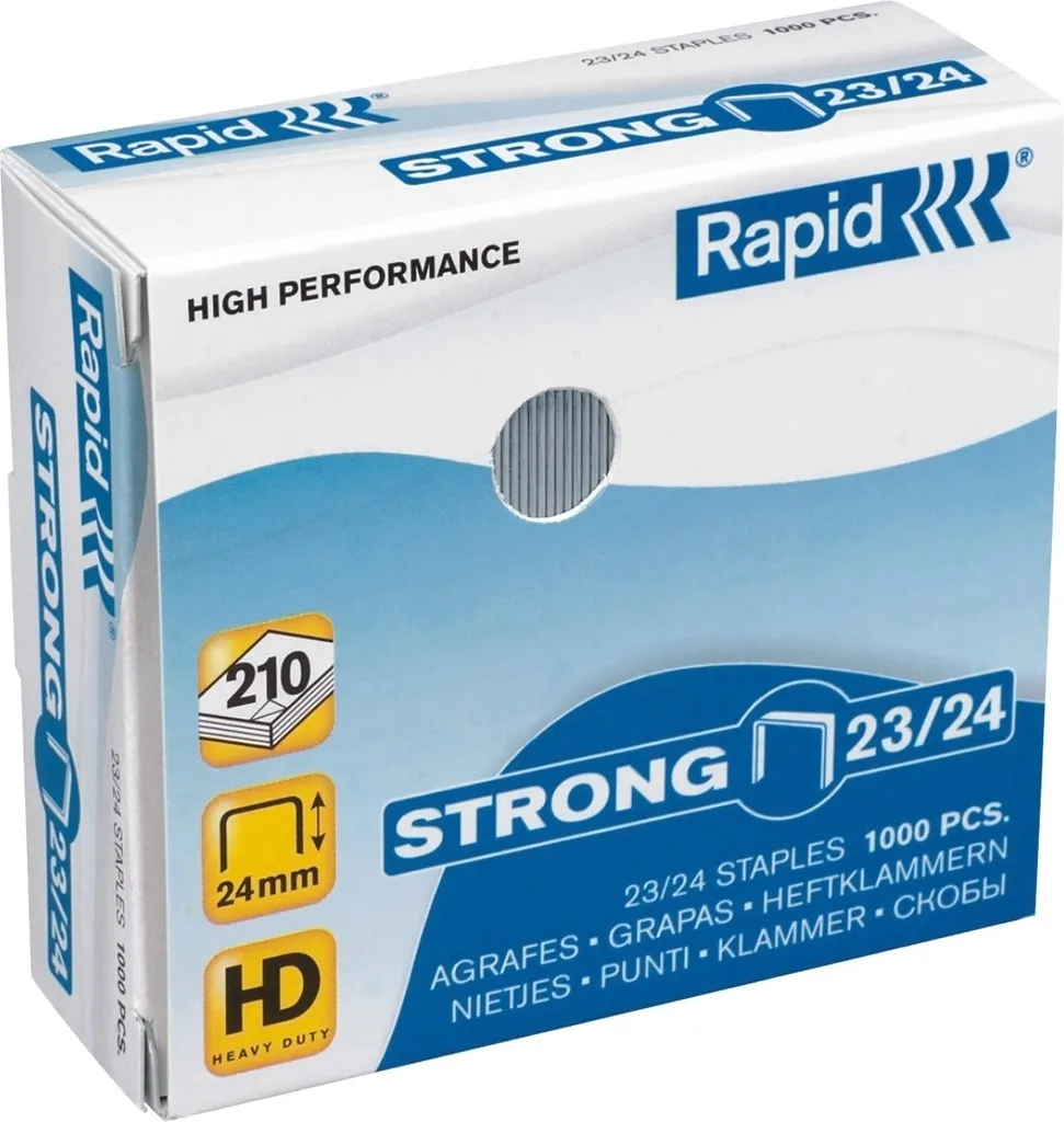 Agrafes Anti-bourrage Rapid 23/24 Strong Galvanisées - Pack de 5