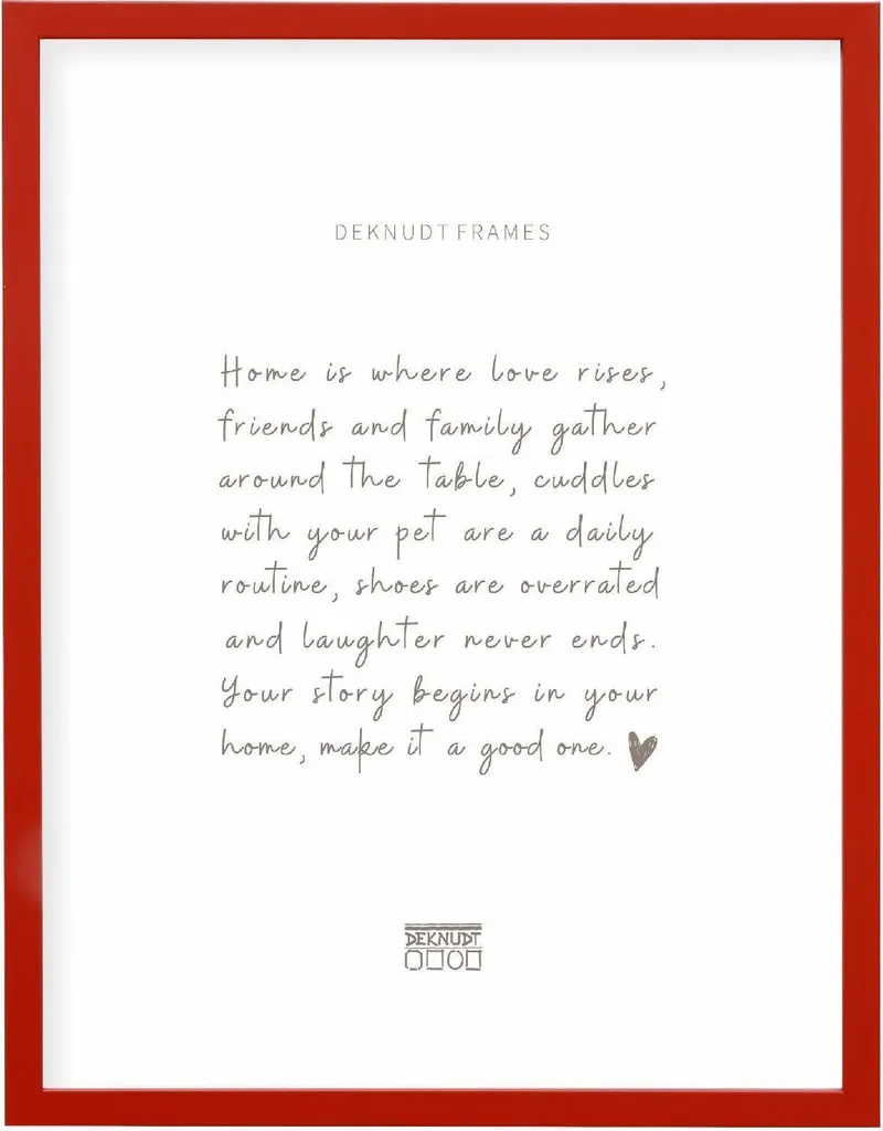 Cadre photo bois rouge 20x28 cm Deknudt S43AK4 avec vitre de qualité