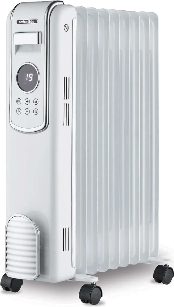 Radiateur bain d'huile 2000W blanc contre le froid : chaleur douce et saine