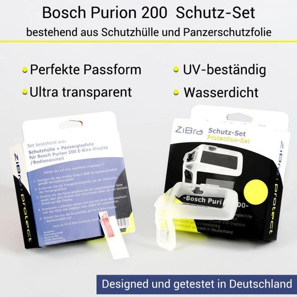 Displayabdeckung Zibra Bosch Purion 200