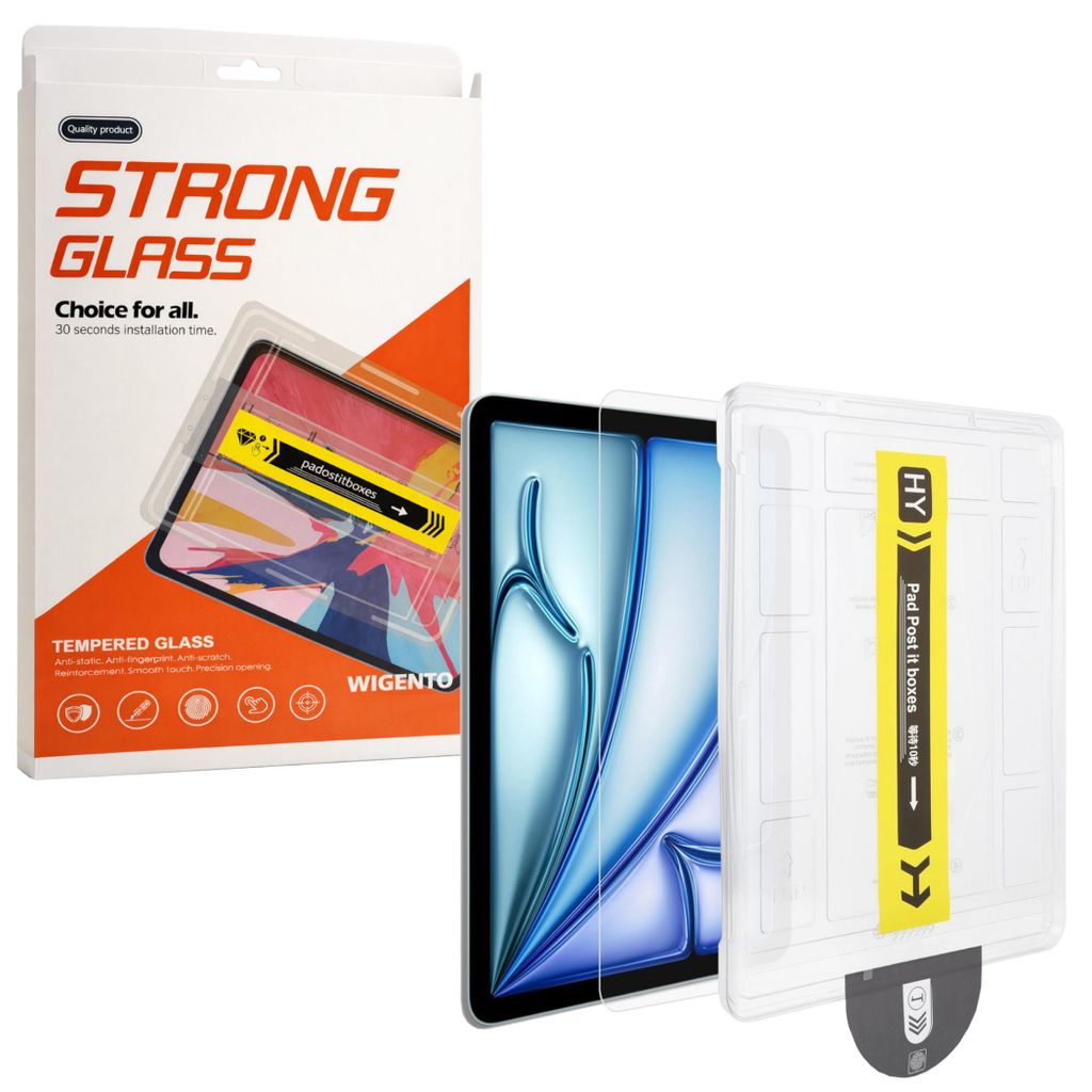 SnapFit Tablet Schutzglas Apple iPad Air 11 2026 / 2025 / 2024 mit Anbringhilfe