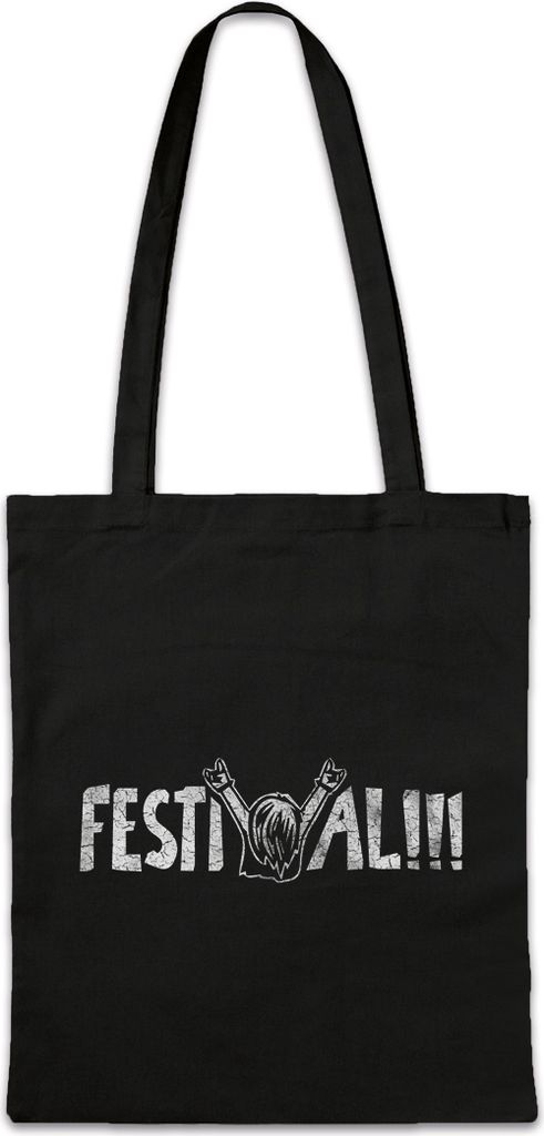 Urban Backwoods Festival, Stofftasche, Farbe: Schwarz