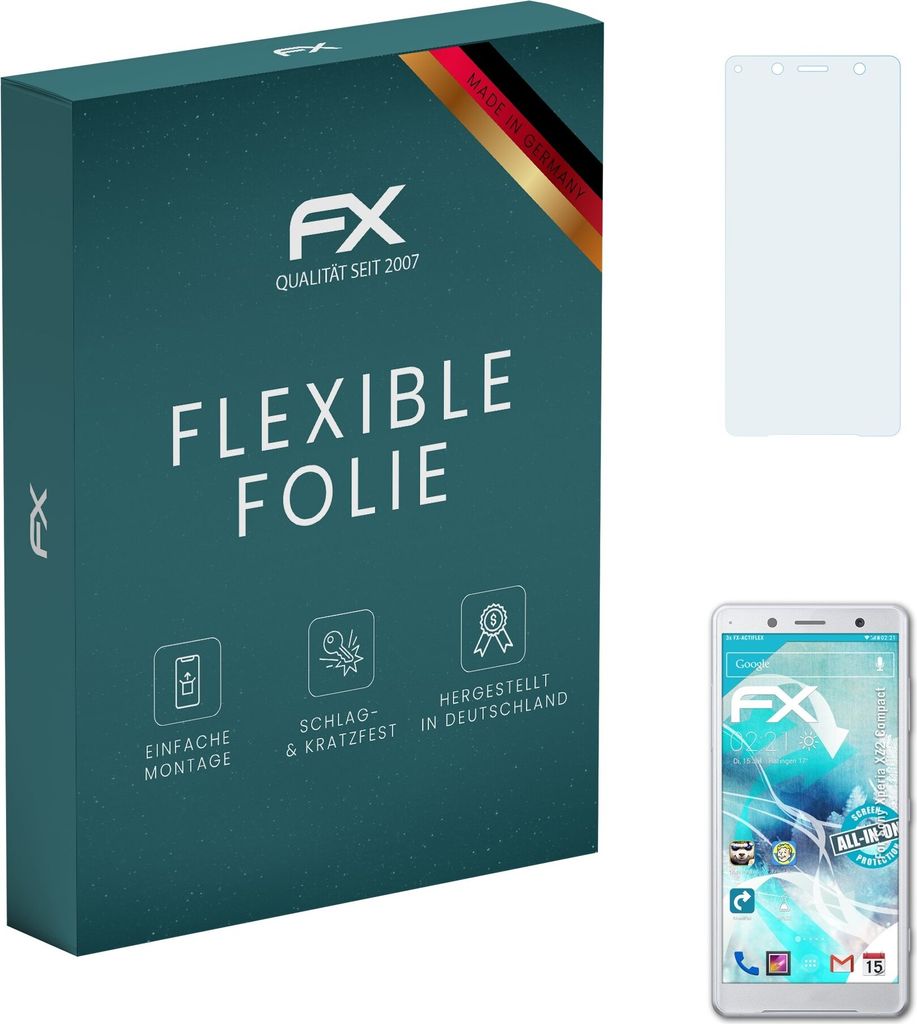 atFoliX 4061187607839, Sony, Xperia XZ2 Compact, Kratzresistent, Transparent, 3 Stück(e)