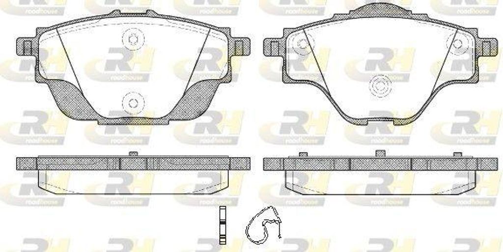 ROADHOUSE Bremsbeläge Satz Hinten Bremsklötze passend für PEUGEOT 3008 SUV (M) 21557.00