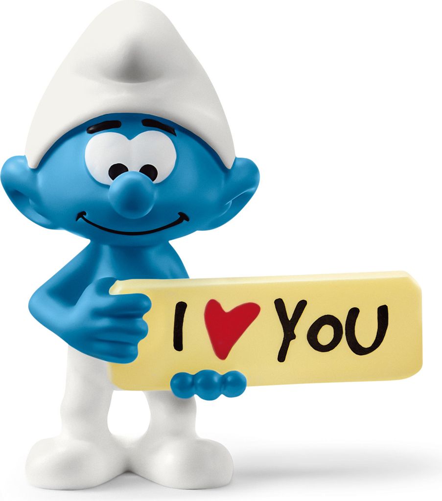 Schleich Die Schlümpfe 20823 Schlumpf mit Schild Spielfigur