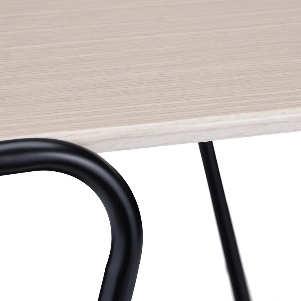 Table d'appoint avec étagère à magazines en bois et métal noir robuste