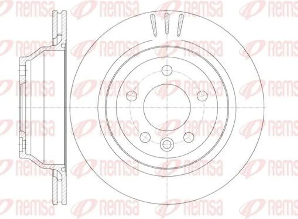 Disque de frein REMSA 61160.10 OE 230849 pour Multivan et Touareg