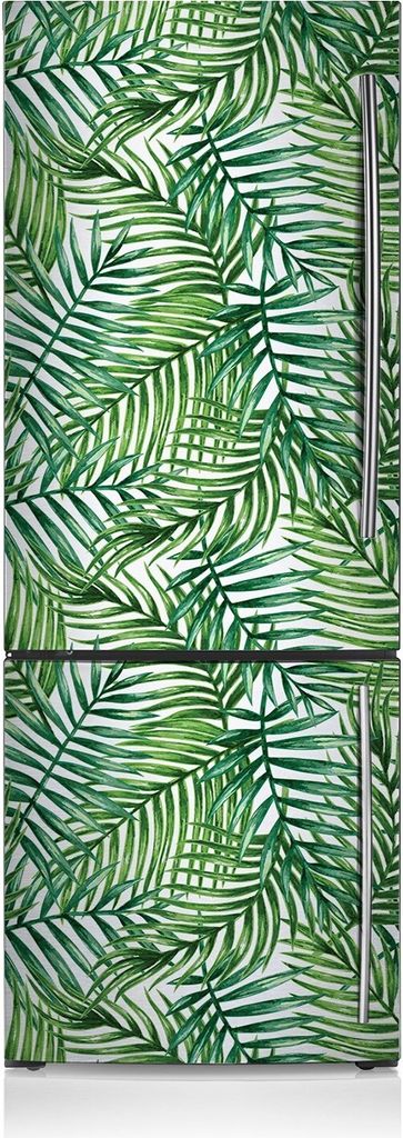 Kühlschrankfolie Aufkleber Kühlschrankmagnete Dekoration Kühlschrankfolie 60x190 cm - Exotische Blätter