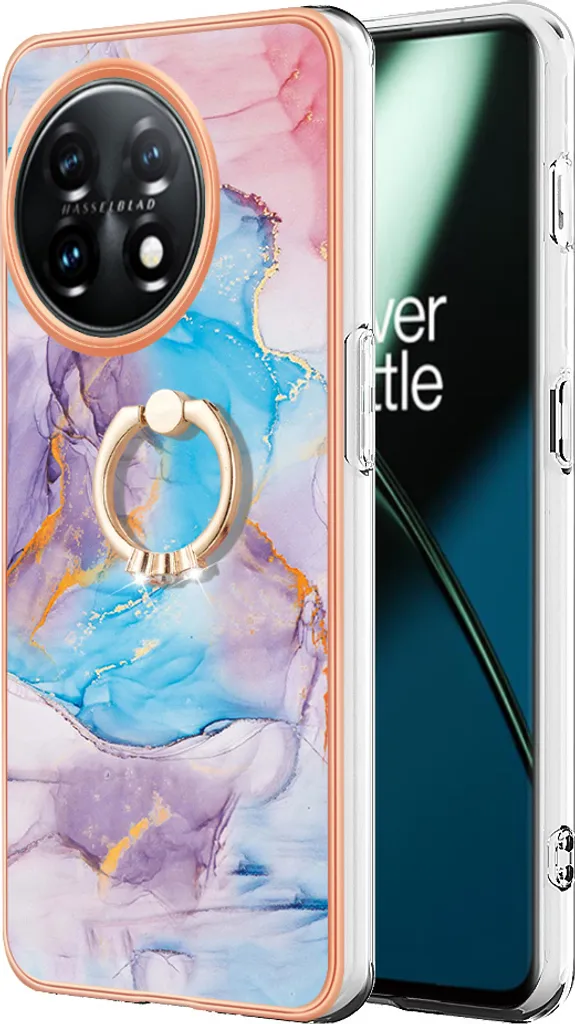 EASSGU Custodia Morbida Per OnePlus 11 5G (6.7 Pollici): Cover In Silicone TPU Azzurra, Antiscivolo E Anticaduta, Con Scanalature. - 4