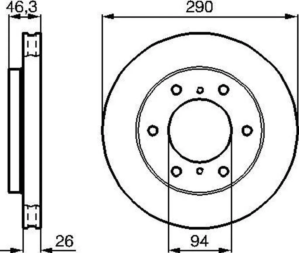 Disque de frein pour Pajero Bosch 0 986 478 990 : Sécurité Tout-Terrain