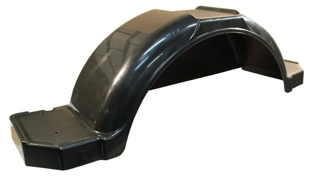 Garde-boue pour remorque un essieu plastique 250x1025mm Novio Noir