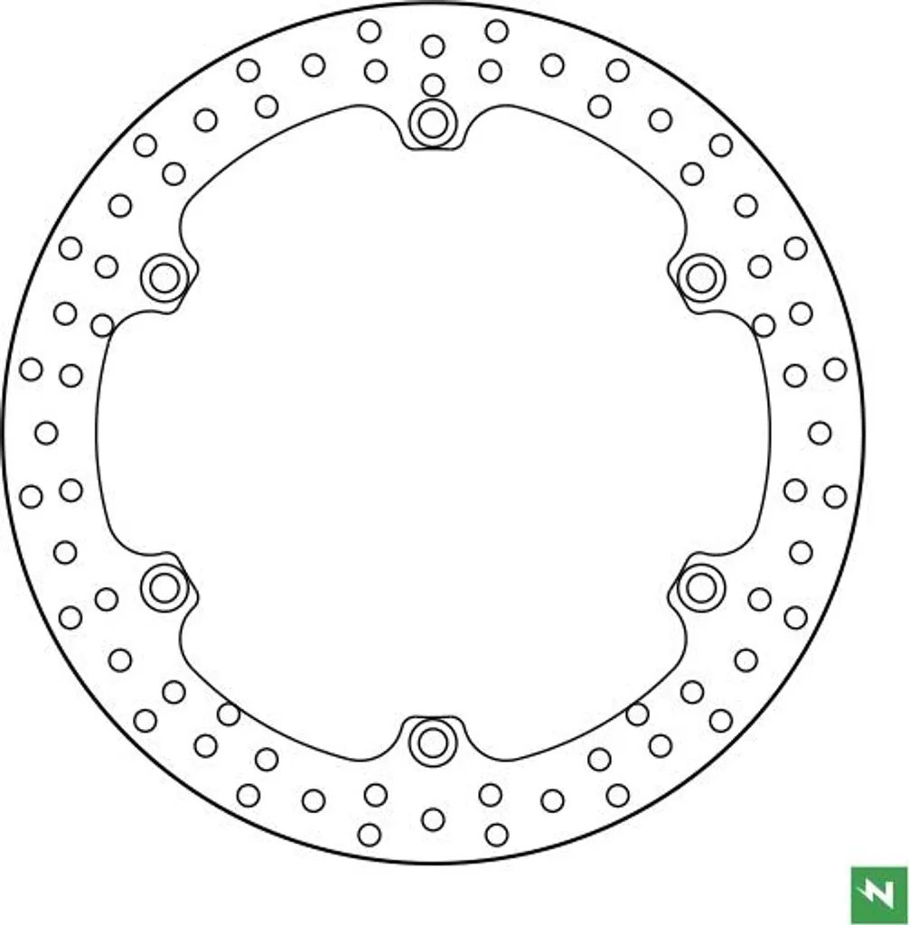 Évitez le voilage avec ce disque de frein 320mm rigide DF5333A durable