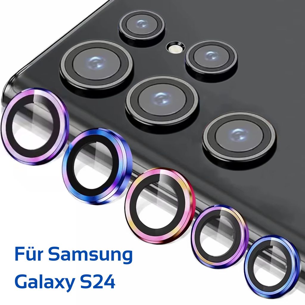 Kameraschutz Panzerfolie für Samsung Galaxy S24 in mehrfarbig Linsenschutz