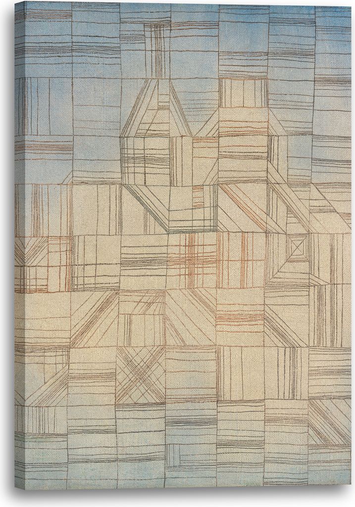 Leinwandbild (70x100cm): Paul Klee - Variationen (Progressives Motiv) (1927), echter Holz-Keilrahmen inkl. Aufhänger, handgefertigt in Deutschland