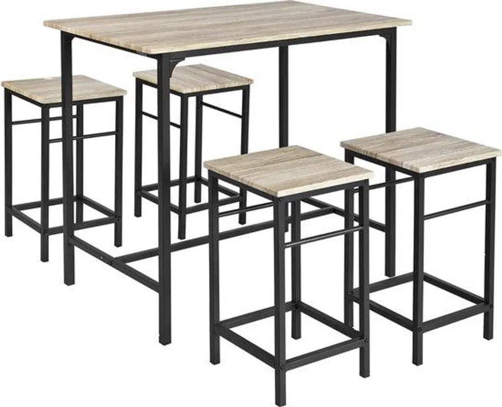 Gagnez de la place avec cet ensemble de jardin 5 pièces en bois encastrable