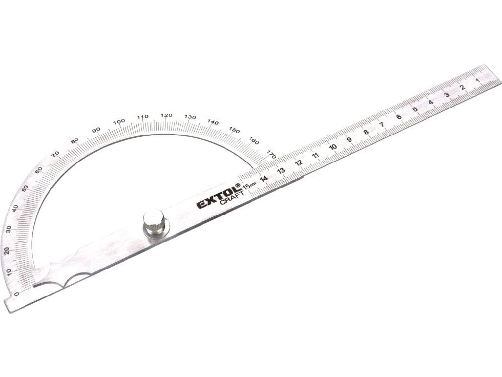 EXTOL Craft úhloměr obloukový 0-180°, NEREZ, 925102 Obrázek produktu 