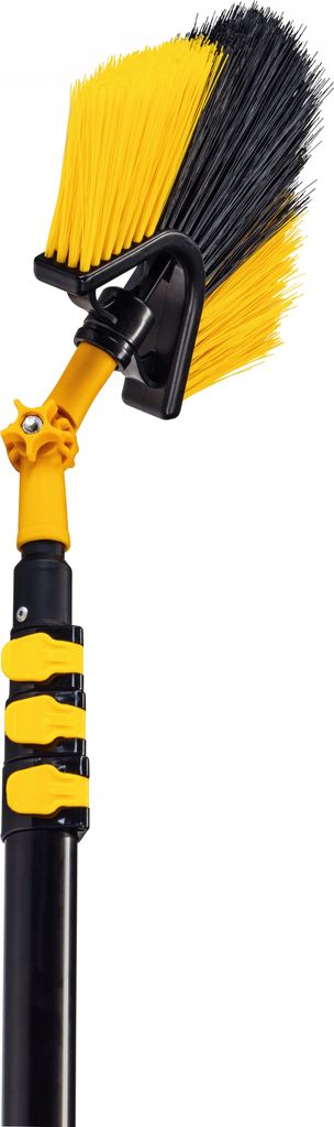 Neustanlo - Teleskopstange 4 Meter mit Eckbesen - intuitiven Schnellspannsystem und ergonomischen Handgriffen - ideal zur Pflege von Haus und Garten