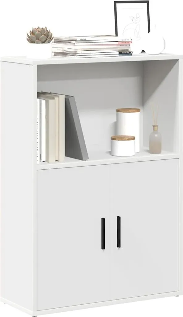 vidaXL Libreria Bianca 60x24x85 cm - Scaffale Multiuso in Legno Robusto - 8