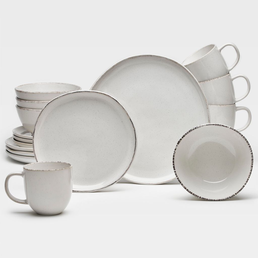 Kombiservice Urban 16-teilig Steinzeug creme für 4 Personen Produktbild 