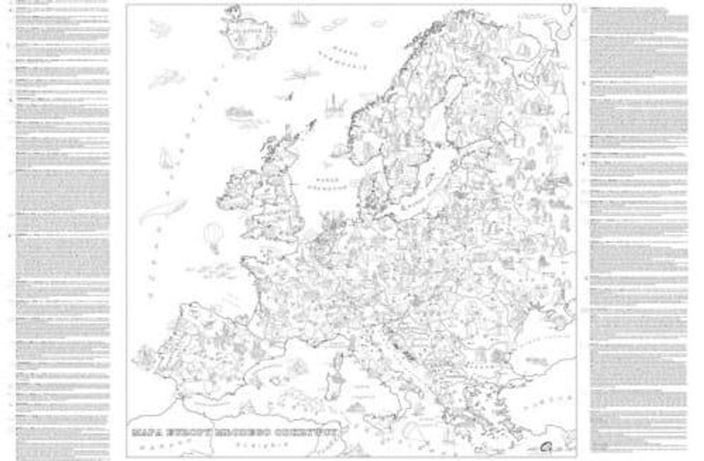 Kolorowanka XXL Mapa Europy Mlodego Odkrywcy