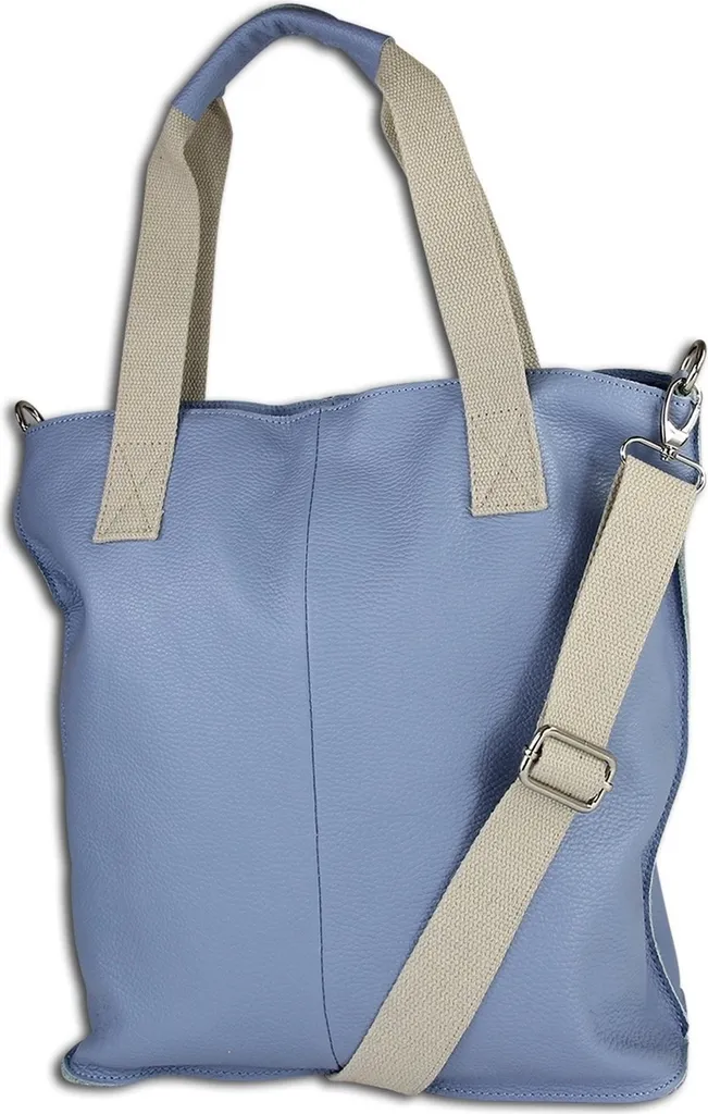 Sac Shopper Toscanto en Cuir Bleu Pastel : Design Italien OTT161SH