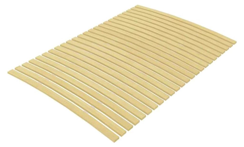 Lattenrost aus massivem Pappelholz, 24 Federholzleisten, 120x200 cm, zusammenklappbar, für Bettrahmen und Tagesbetten