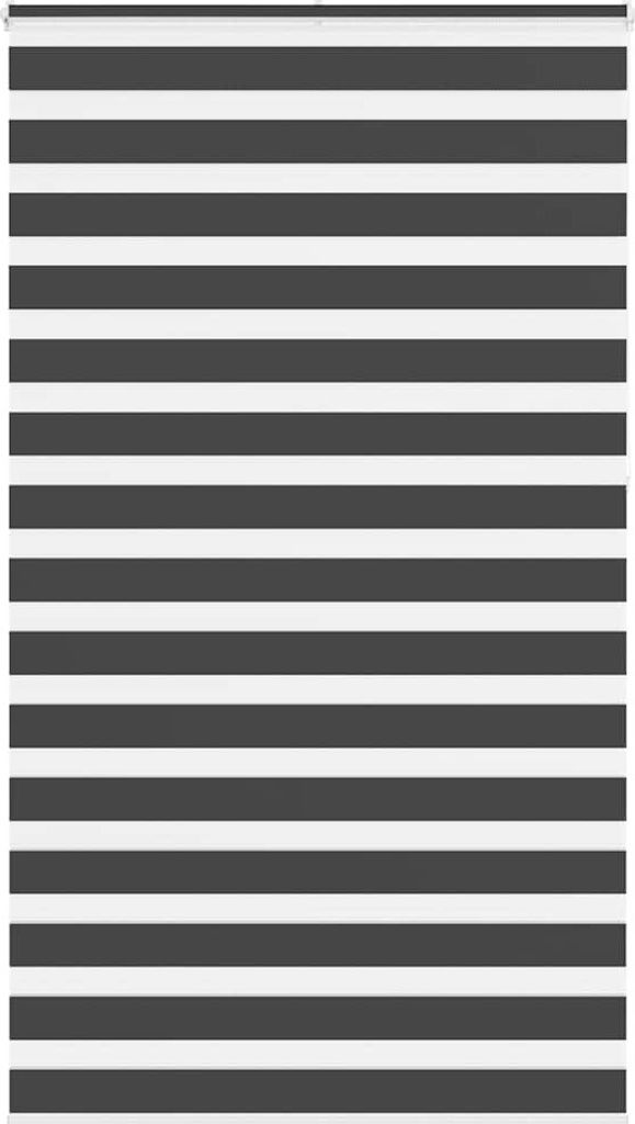 Doppelrollo Schwarz 135x230 cm Stoffbreite 130,9 cm Polyester