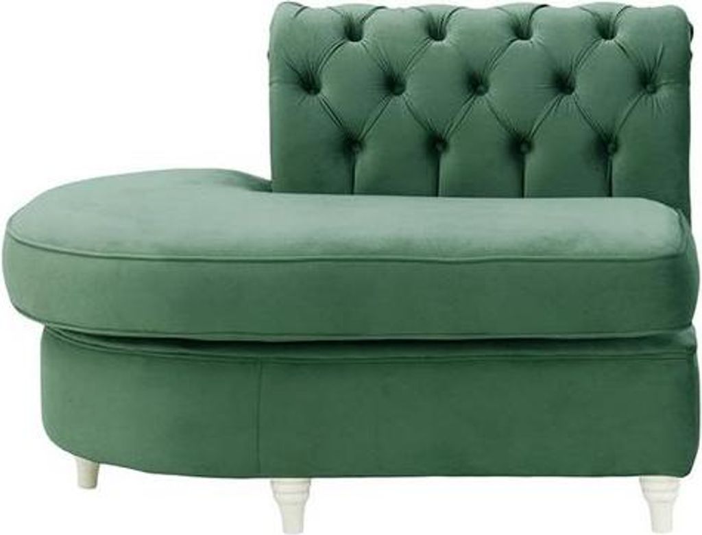 Chesterfield Modul - Abschlusselement rund, links (ECL)-Velluto 12-white