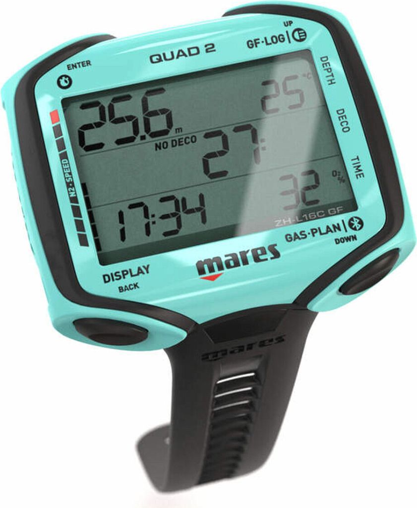 Mares Quad 2 Tauchcomputer Blau Blau One Size