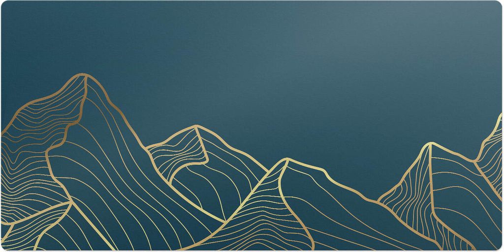 Bergkünstlerische Linien– Schreibtischunterlage – Schreibtisch Tischunterlage – 90x45 cm – Unterlage Groß Schreibtischmatte