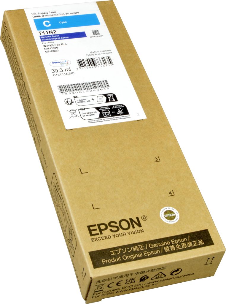 Epson C13T11N240, Hohe (XL-) Ausbeute, Cyan, 1 Stück(e), Produktbild 