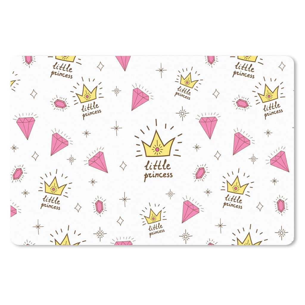 MuchoWow Schreibtischunterlage Prinzessin - Muster - Zitat - Krone 60x40 cm - XXL Mauspad - Großes Mauspad