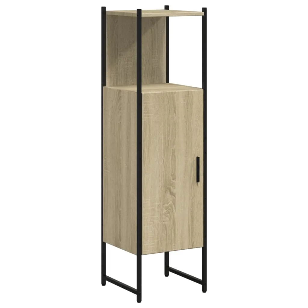 Mobiletto Bagno Alto Rovere Sonoma 33cm | Soluzione Salvaspazio vidaXL