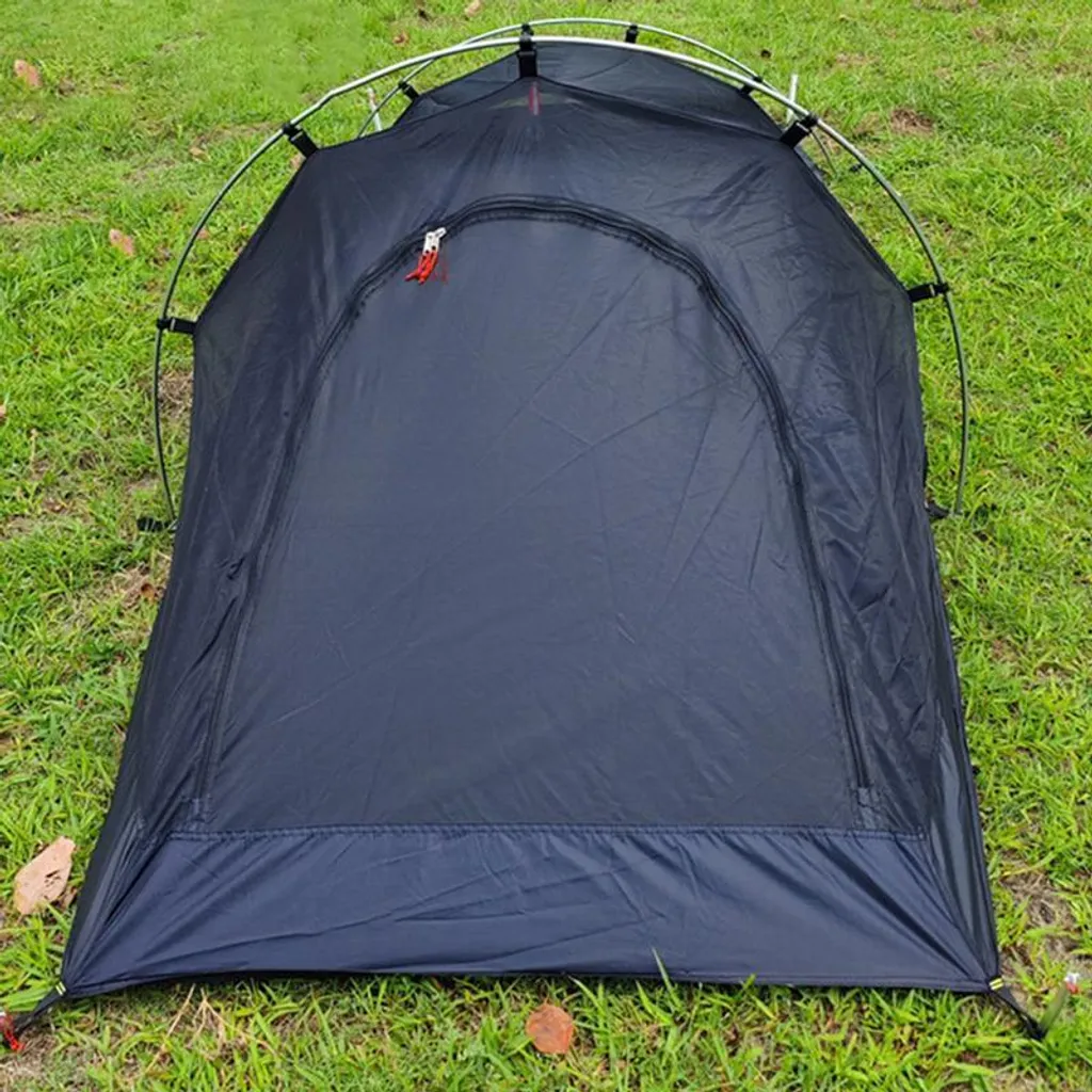 Tente dôme imperméable et coupe-vent, modèle noir compact 3 saisons