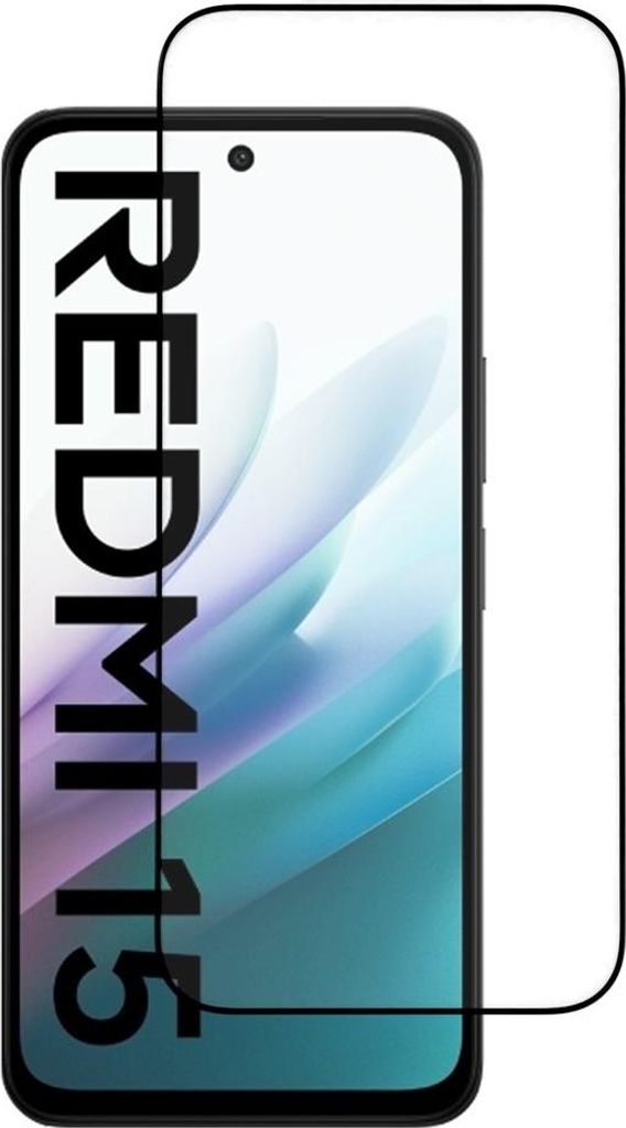 Xiaomi Redmi 15 4G Displayschutz - Coverup Full-Cover 9H Panzerglas - Schwarz