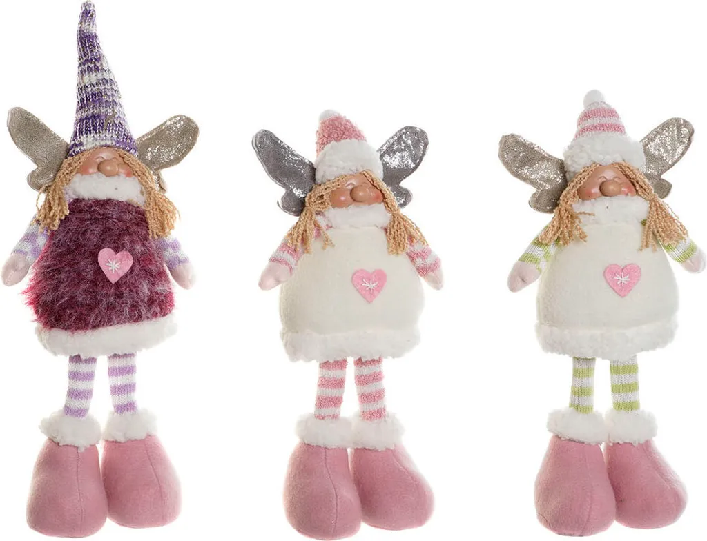 Statuette Elfe de Noël Multicolore 35cm - Décoration Festive Lot 3