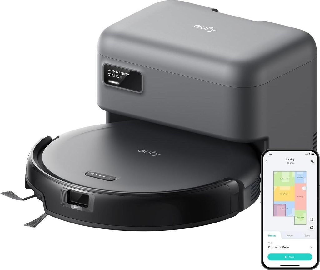 Eufy Robot Vacuum C10, 4000 Pa, navigazione Lidar, grigio Immagine del prodotto 