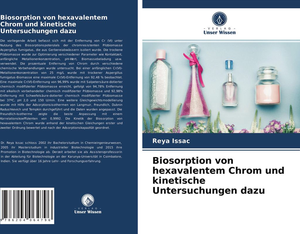 Biosorption von hexavalentem Chrom und kinetische Untersuchungen dazu