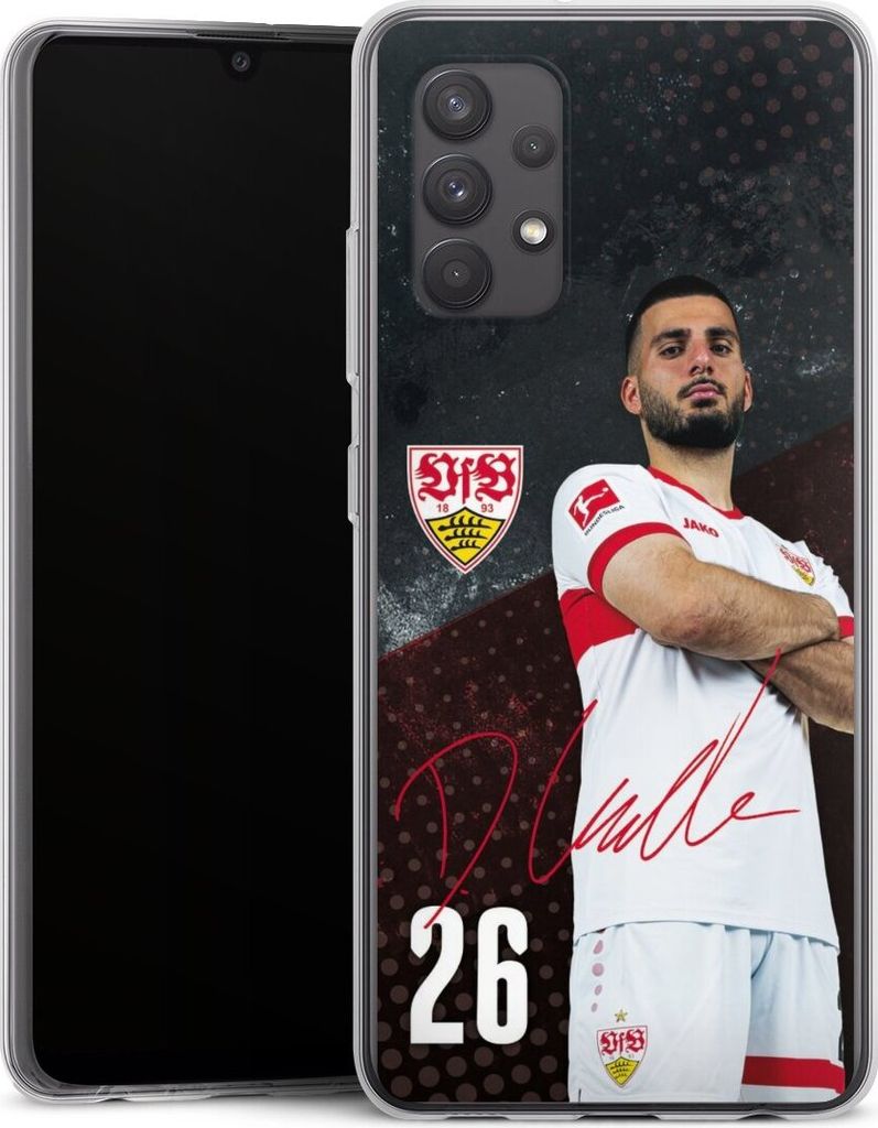 DeinDesign Handyhülle für Samsung Galaxy A32 4G Silikon Hülle Case Smartphone Schutzhülle Offizielles Lizenzprodukt VfB Stuttgart Deniz Undav